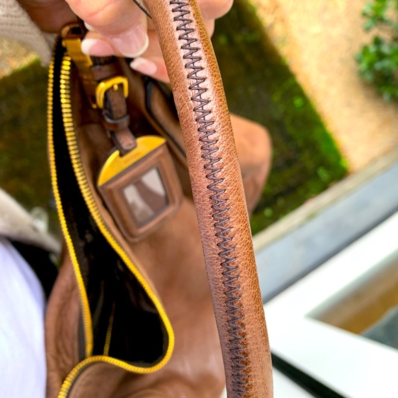 PRADA Cervo Shine Hobo in Brown (Teak) - Large - Picture 7 of 12
